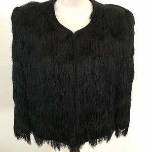 BCBGMAXAZRIA special occasion fringed jacket